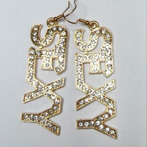 3 for $18 Gold Tone Bling Sexy Pierced Earrings NWT